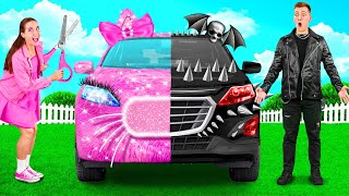 Розовая машина vs Черная машина Челлендж | Сумасшедший Челлендж от Fun Challenge