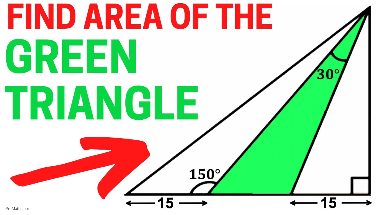 Find Area of the Green Shaded Triangle | Important Geometry skills ...