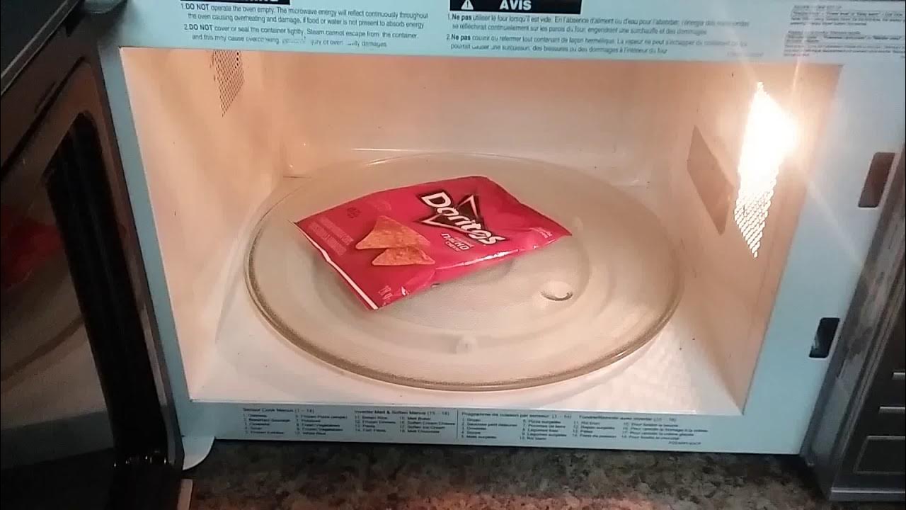 shrinking a doritos bag in the microwave YouTube