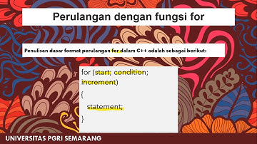 Pengulangan/Looping ada 3 (for, while, dan do-while) - Algoritma dan pemrograman Dasar Dev C++