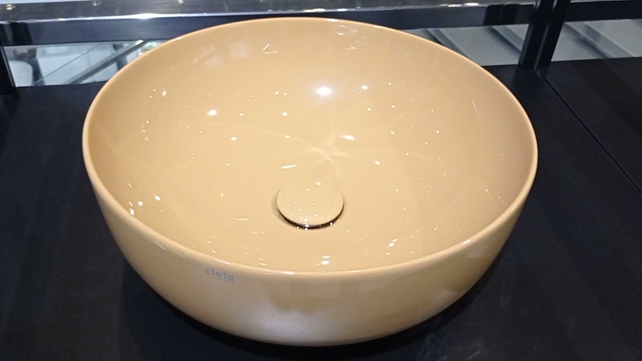 CIELO ERA SMALL ANEMONE ON TOP BOWL BAERA40 AM ROUND WASHBASIN  PIL01 AM CERAMIC WASTE