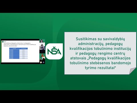 Pedagogų kvalifikacijos tobulinimo stebėsenos bandomojo tyrimo rezultatai