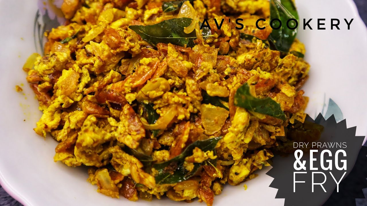 Dry Prawns &Egg Fry Endu Royyalu egg Fry Andhra Style Easy Recipe