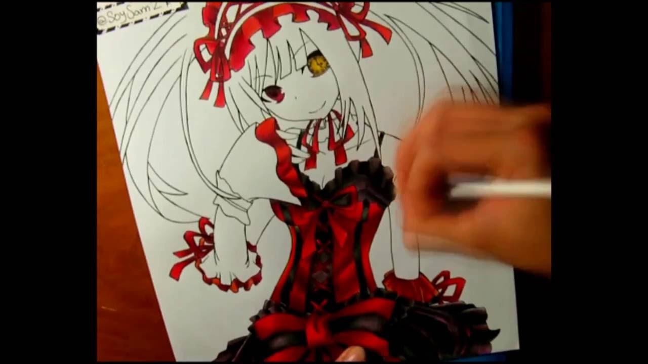 Drawing Kurumi Tokisaki from Date a Live - YouTube