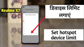 How To Set up WLAN Hotspot Maximum connections device Limit of connected devices In Realme X7