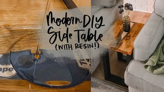 Modern DIY Epoxy Table | Live Edge with Resin River