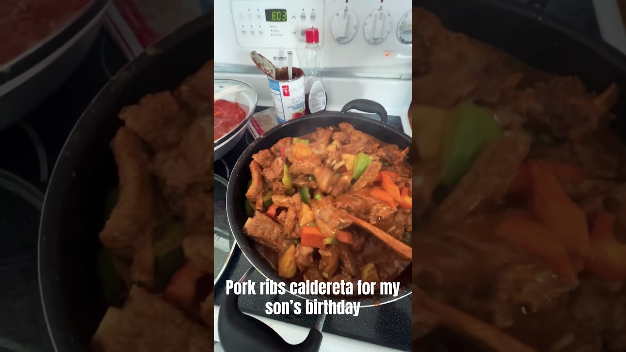 Porkribs caldereta para sa birthday ng bunso nmin. 
