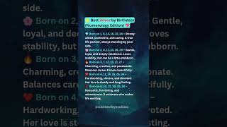 Best Wives By Birth date According Numerology #astrology #zodiac #horoscope screenshot 2
