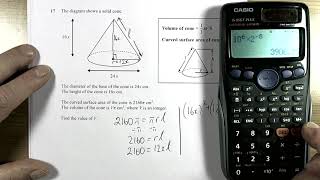 Pearson Specimen Paper 3H Set 1 Q17 For 2018 exams onwards