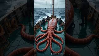 Giant Sea Monster Caught on Fishing Boat – Unreal Octopus Encounter!#GiantOctopus