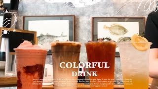 🌈 COLORFUL DRINKS ✨💫⭐️ Cafe Vlog Ep 37  #cafevlog #คาเฟ่vlog #카페브이로그#음료제조