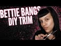 How I cut my Bettie bangs / cutting bangs at home quarantine