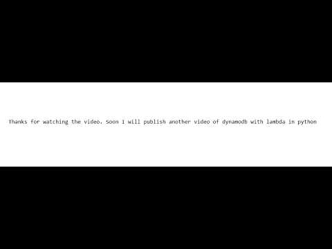 Write a AWS lambda function to create table in dynamodb using python