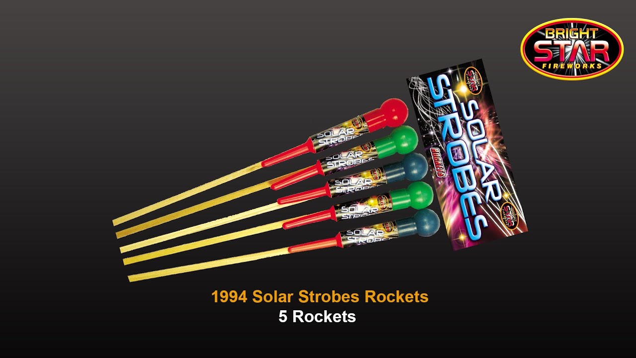 Bright Star Fireworks 1994 Solar Strobes Rockets YouTube