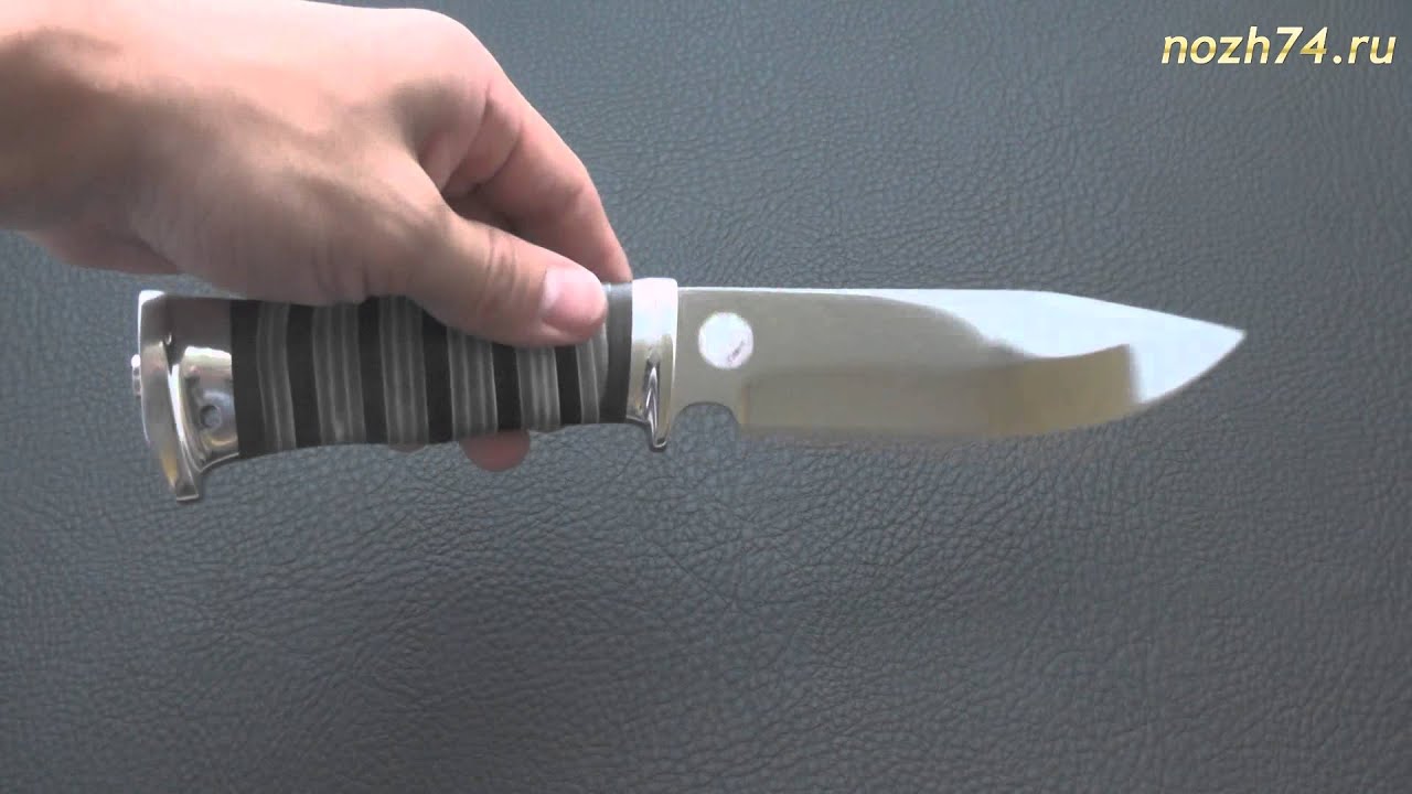 Нож Баджер-3 (Кожа, 95Х18) - www.nozh74 - YouTube
