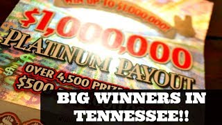 Big Winners Today $1,000,000 Platinum Payout Tennessee Lottery
