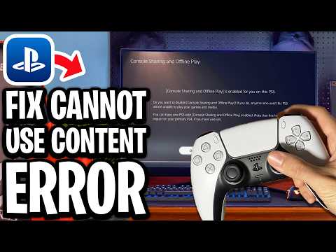 How To FIx Cannot Use Content Error and Restore Licenses On PS5