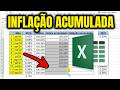 Como calcular a taxa de inflação acumulada no Excel