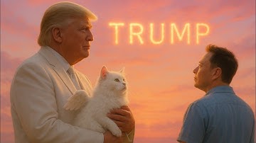 Cat Wrote Her Name In The Sky - Trump & Elon Watched In Awe 😺✨