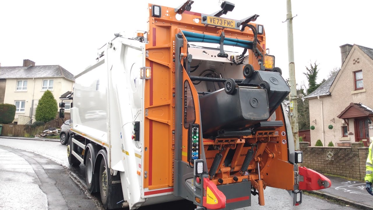 Dennis Eagle Elite+ Olympus Bin Lorry Collecting General Waste - YouTube
