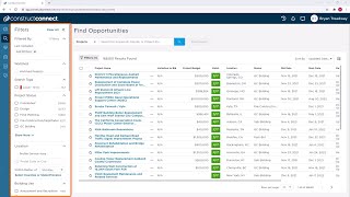Building Searches with ConstructConnect Project Intelligence