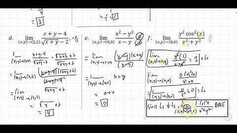 14.2 Limits and Continuity in Higher Dimensions
