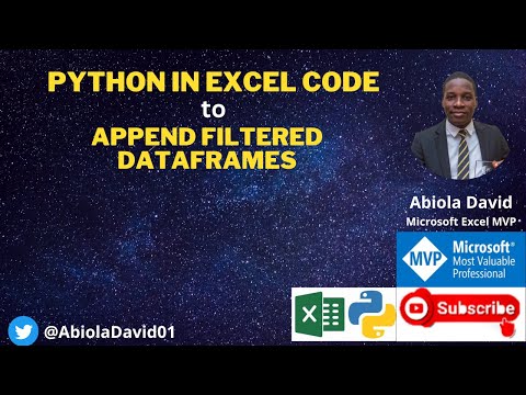 Python In Excel Code To Append Filtered DataFrames