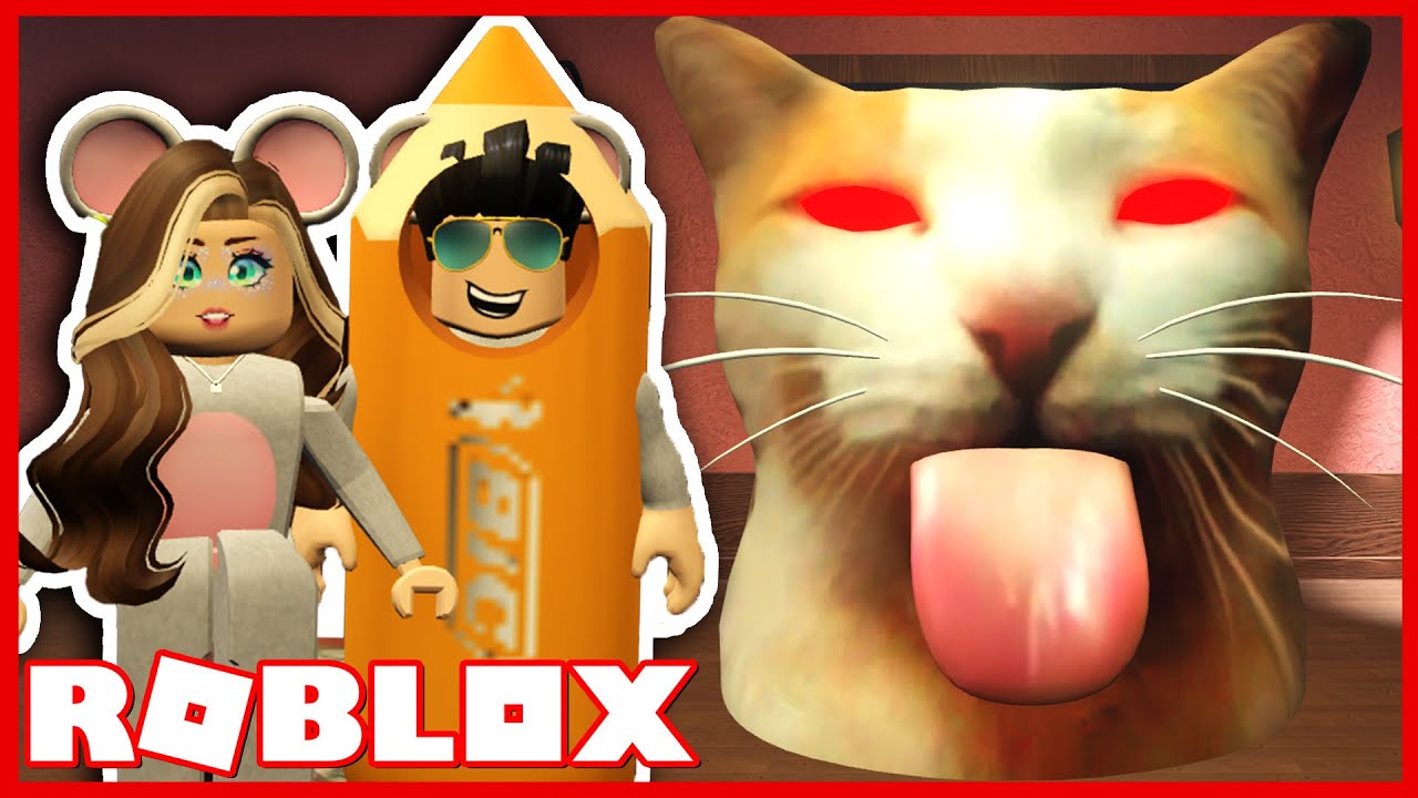 OBŘÍ KOČKA NÁS CHCE OBLÍZNOUT!👅😹 Roblox ESCAPE BLEH CAT! w/@makousek ...