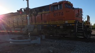 BNSF 8174 EB Intermodal Q Train at MP 130.16 in Chillicothe Illinois 8/22/26