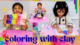 Color umbrella with clay | Fun learning for toddlers | zimship #colors #clay #kidslearning
