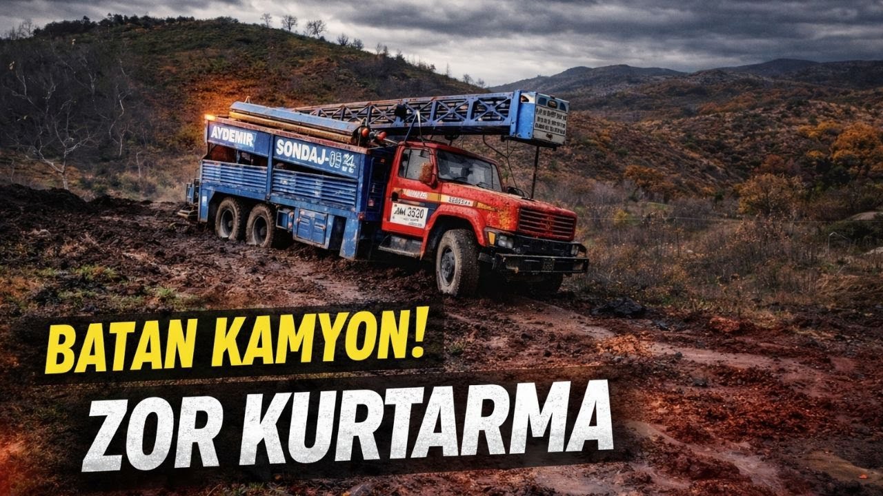 Hidromek K4 ile Batan Sondaj Kamyonunu Kurtardık! 🚜🔧