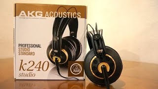 AKG K240 Studio Professional Semi Open Stereo Headphones Review & unboxing