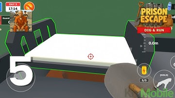 Prison Escape: Dig & Run - Gameplay Walkthrough Part 5 - Day 5 (Android, IOS)