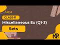 Class 11 Maths | Sets Miscellaneous Exercise Q1 to Q3 | Chapter 1 | NR Maths Classes