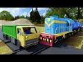 Train Truck Accident will happen - Truck race cartoon - choo choo train kids videos