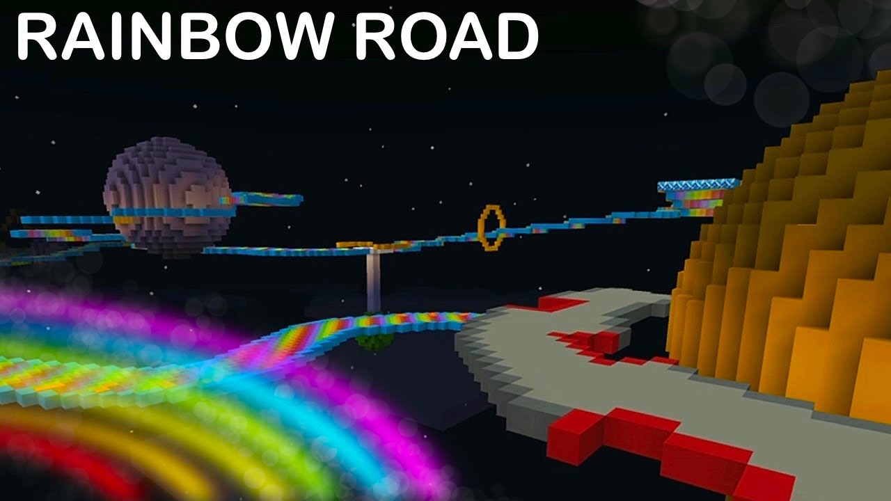 Minecraft Mario Kart Route Arc En Ciel