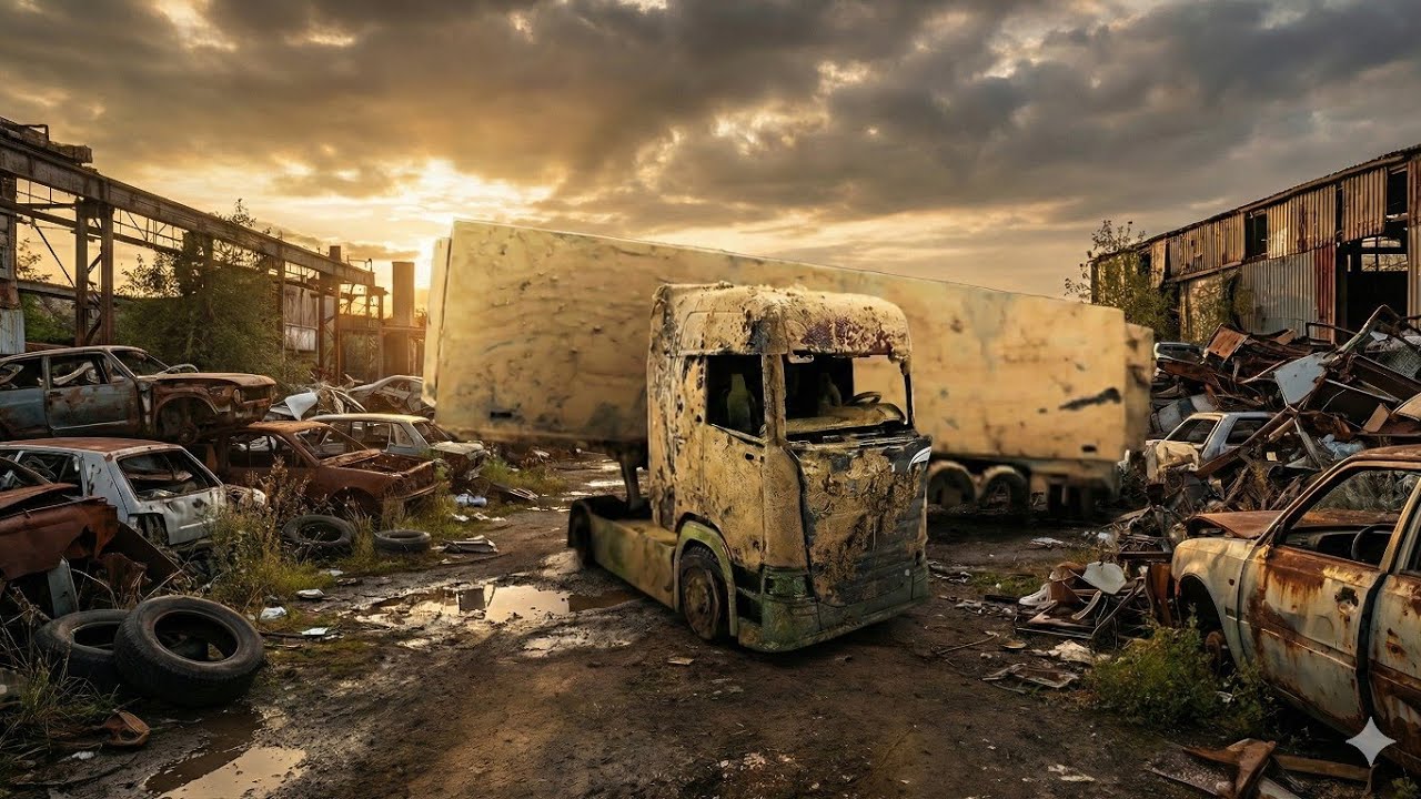 SCANIA V8 R730 Restoration Abandoned semi trailer truck - Vintage Iron Rescue 