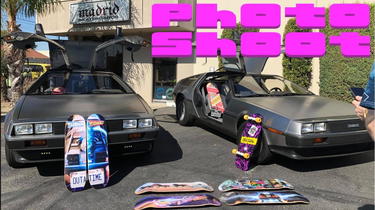 Madrid Skateboards Shop Tour and Back to the Future Skateboards DeLorean Photoshoot