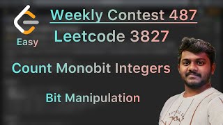 Weekly Contest 487 - Leetcode 3827. Count Monobit Integers