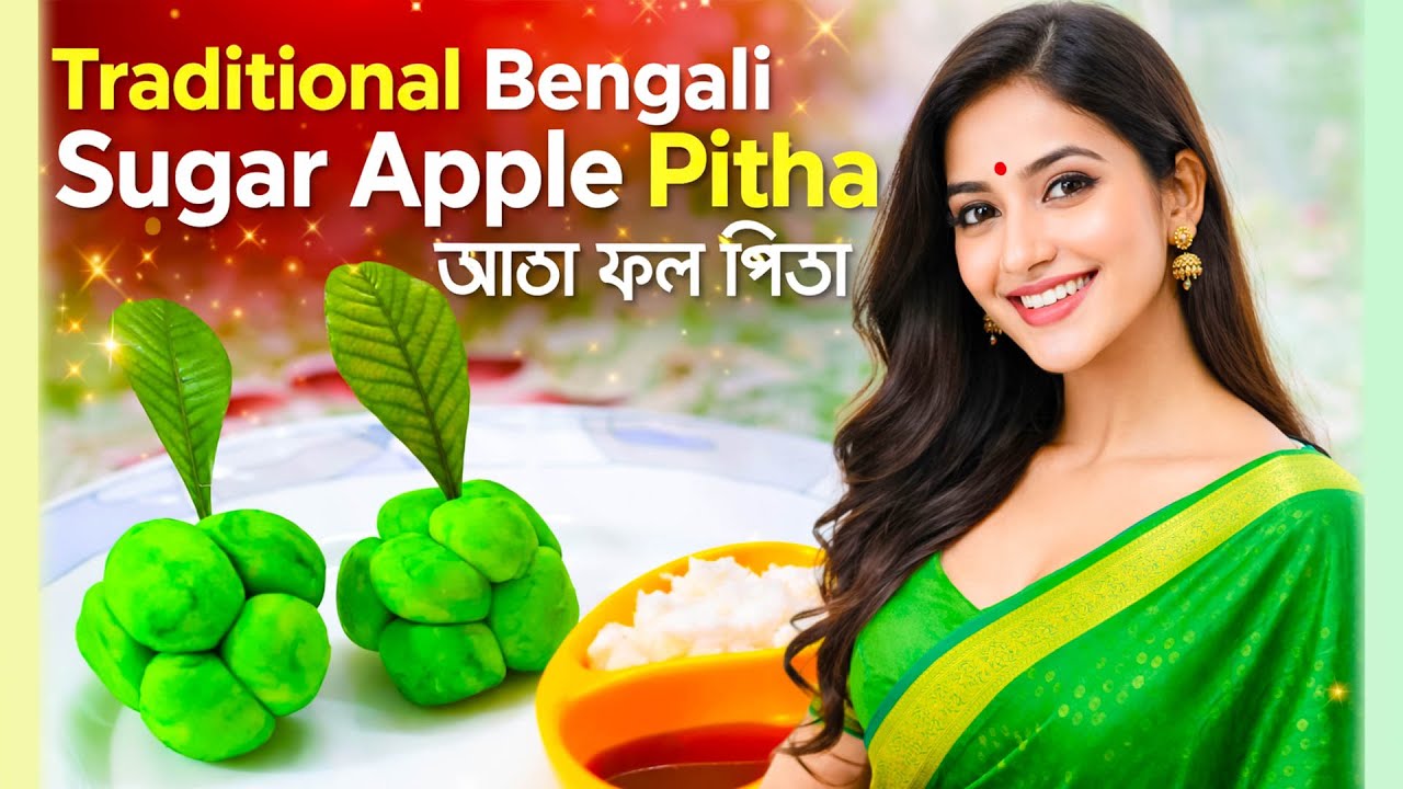 Traditional Bengali Sugar Apple Pitha | আতা ফল পিঠা | Sweet Rice Delight