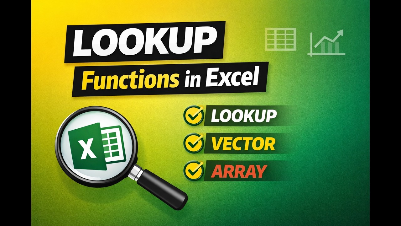 Excel LOOKUP Function in Hindi | Vector & Array Form Explained with ...