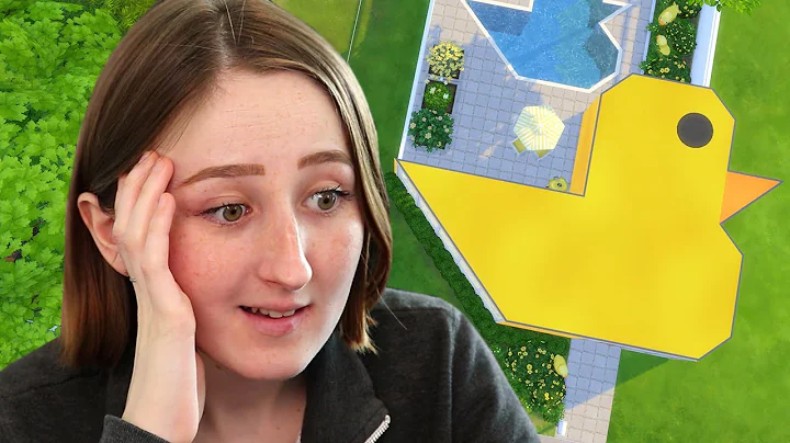 I built a house shaped like a duck in The Sims 4