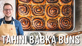 Chocolate Tahini Babka Buns - The Boy Who Bakes