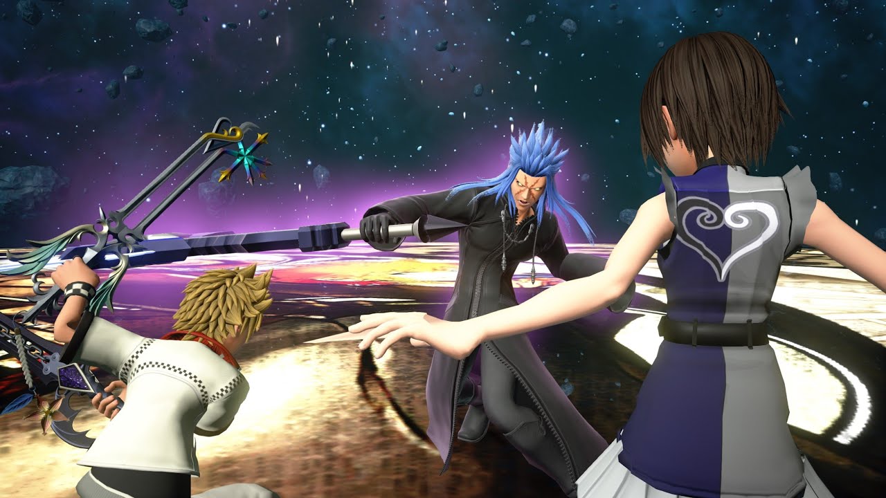 KH3 Mod】二刀流シオン&ロクサスvsサイクス / Xion and Roxas vs Saix