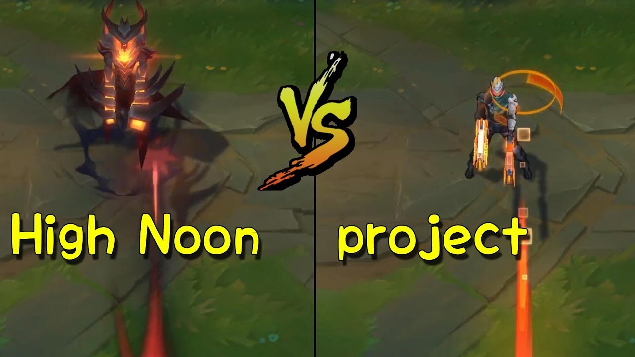 High Noon Lucian Vs Project Lucian Skins Comparison League Of Legends Youtube