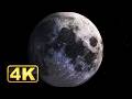 شاشة توقف القمر بدقة 4K فيديو مريح ساعة للتأمل موسيقى هادئة فيديو فضاء رائع