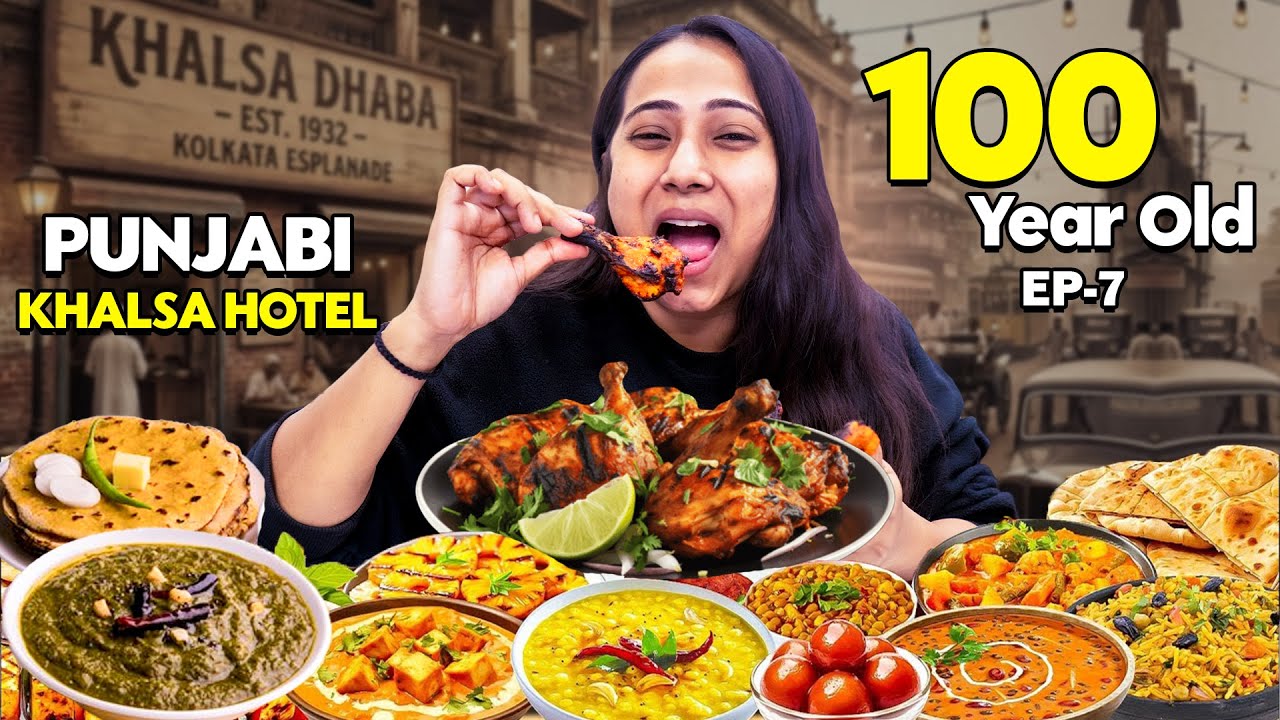Eating Entire menu of 100 Year Old KHALSA HOTEL | Sarso Saag, Tandoori Chicken & more Ep-7
