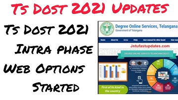 Ts Dost 2021 Intra web options started | Ts Dost 2021 college reporting last date today |dost update