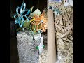 How to turn paper towel rolls into colorful flowers.زهور من كرطون