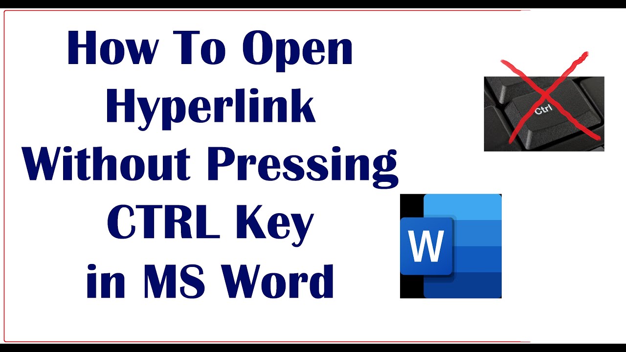 How do I open a hyperlink link?